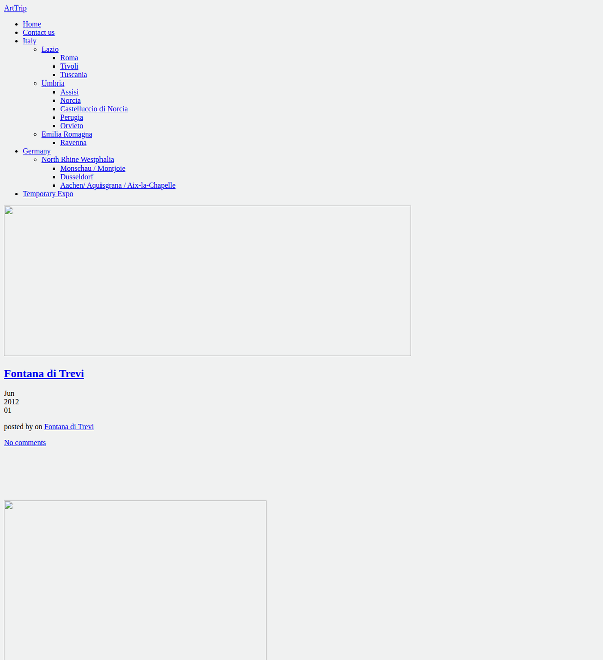 The first archived snapshot, June 2012