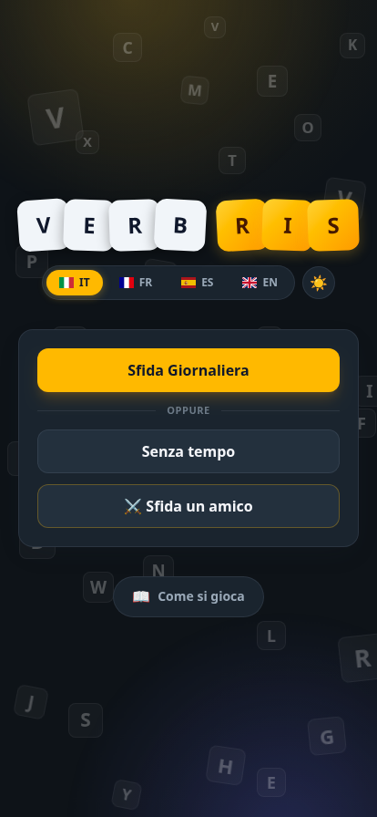 Home oggi, tema scuro